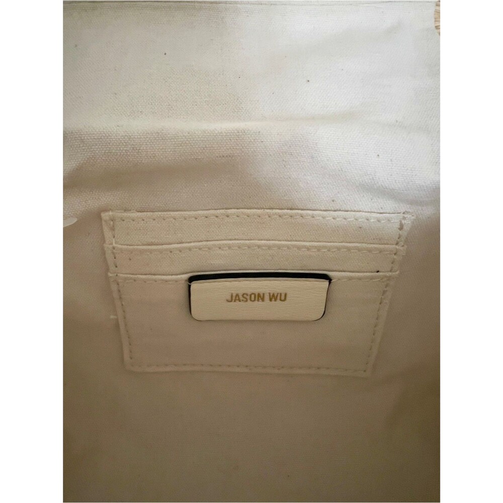 Jason Wu Tina Wicker Top Handle Crossbody Bag in beige. - Picture 5 of 5